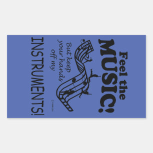 Rectangulaire Les Instruments Ressentent Le Sticker De Musique R
