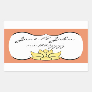 Rectangulaire Lotus exquis dans Sticker Sun Kissed
