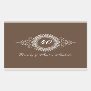 Rectangulaire Médaillon Changer le Sticker du numéro anniversair