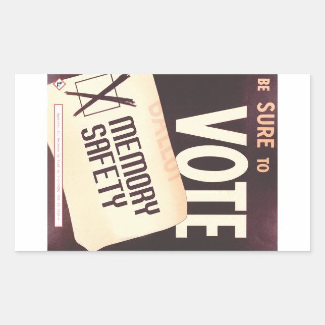 Rectangulaire N'oubliez pas de voter : Memory Safety sticker (Devant)