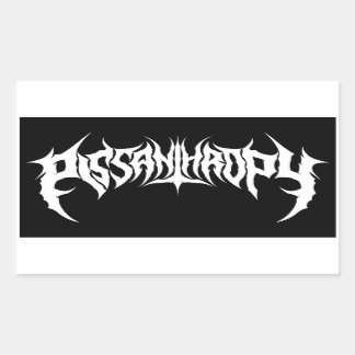 Rectangulaire Pissanthropy Death Metal Fake Band Sticker