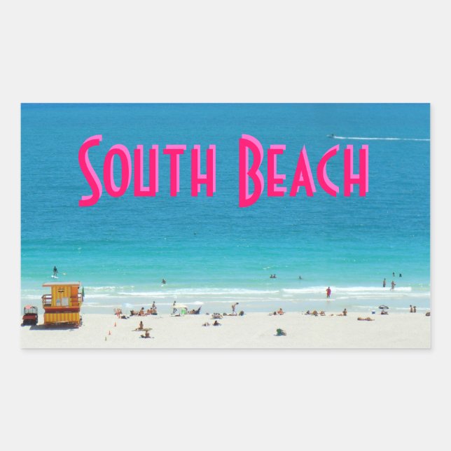 Rectangulaire ~Plage~ STICKER DE PLAGE SUD (Devant)
