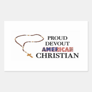 Rectangulaire Proud Devout American Christian Sticker