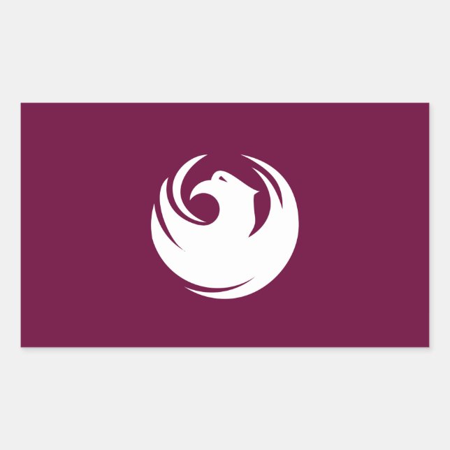 Rectangulaire Rectangle sticker with Flag of Phoenix City, USA (Devant)