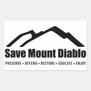 Rectangulaire Save Mount Diablo Sticker