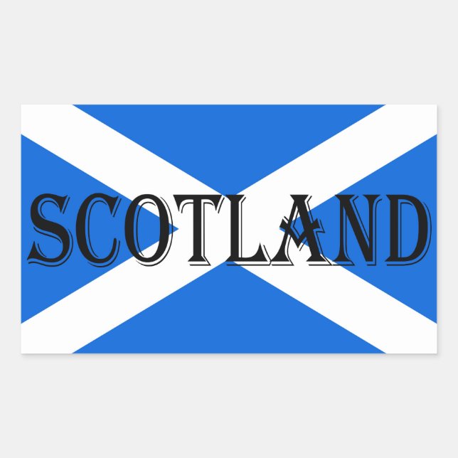 Rectangulaire Scottish Flag Scotland Sticker arc1 (Devant)