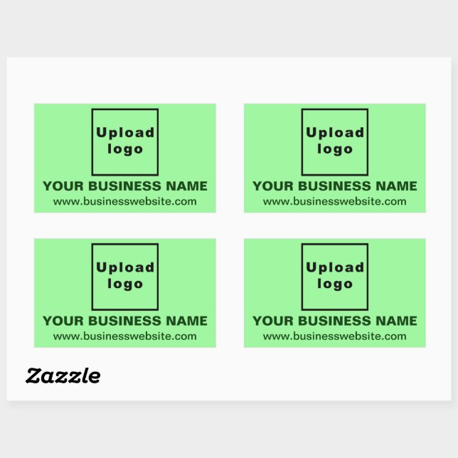 Rectangulaire Site Web d'affaires sur Sticker Rectangle vert cla (Feuille)