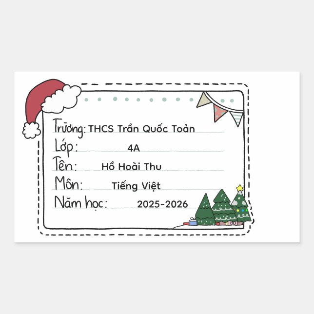 Rectangulaire Sticker (Devant)