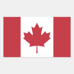 Rectangulaire Sticker à drapeau du Canada