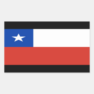 Rectangulaire Sticker à drapeau du Chili