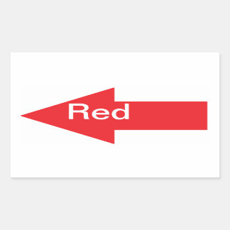 Rectangulaire Sticker à flèche rouge