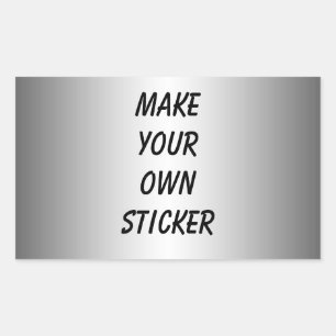 Rectangulaire Sticker à look argenté