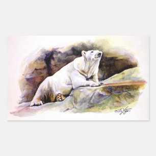 Rectangulaire Sticker à oreille polaire