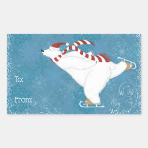 Rectangulaire Sticker à oreille polaire pour patinage sur glace