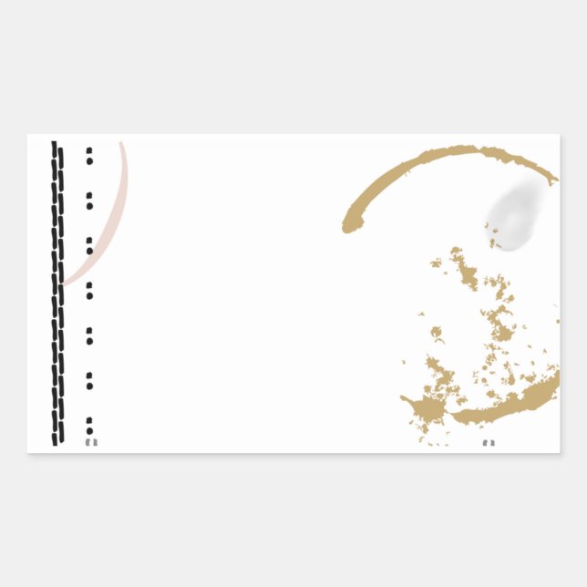 Rectangulaire Sticker à poignée de café de machine à écrire (Devant)