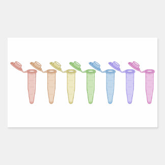 Rectangulaire Sticker à tube de centrifugeuse arc-en-ciel