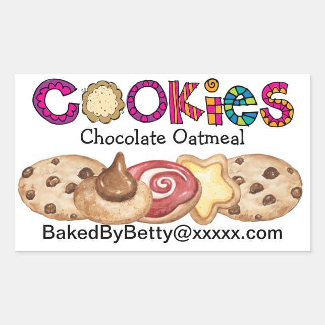 Rectangulaire Sticker alimentaire de cuisine - SRF (Devant)