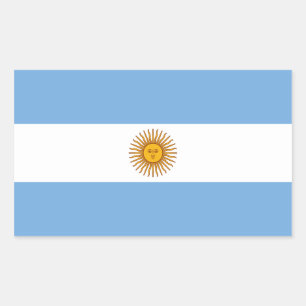 Rectangulaire Sticker au drapeau de l'Argentine