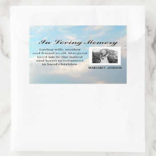 Rectangulaire Sticker avec message - Ajouter photo