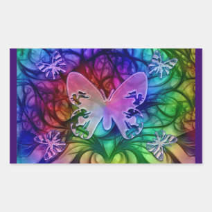 Rectangulaire Sticker Butterfly 1