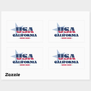 Rectangulaire Sticker California My Home State