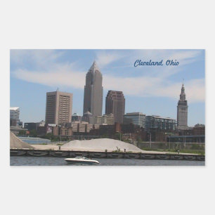 Rectangulaire Sticker Cleveland OH Skyline