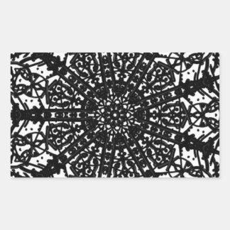 Rectangulaire Sticker d'art monochromatique