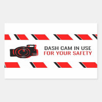Sticker 'Dash Cam in Use'