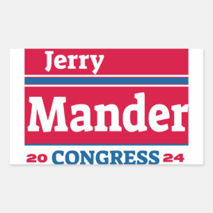 Rectangulaire Sticker de campagne Jerry Mander