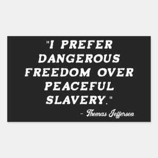 Rectangulaire Sticker de citation célèbre Thomas Jefferson