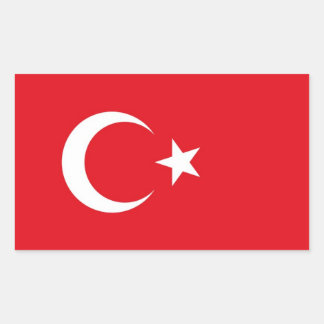 Rectangulaire Sticker de décal Drapeau de Turquie