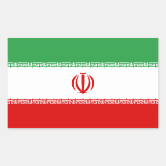 Rectangulaire Sticker de décal du drapeau iranien
