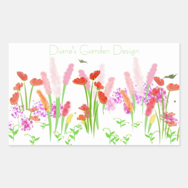 Rectangulaire Sticker de jardin (Devant)