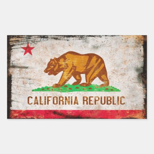 Rectangulaire Sticker de la Californie (Devant)
