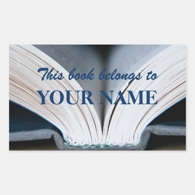 Rectangulaire Sticker de livre (Devant)