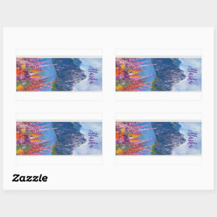 Rectangulaire Sticker de montagne de l'Alaska