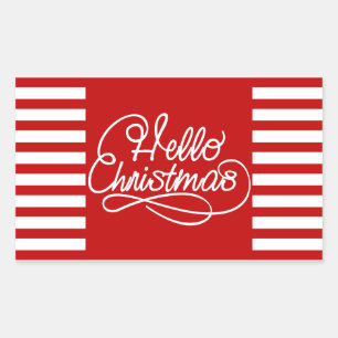 Rectangulaire Sticker de Noël