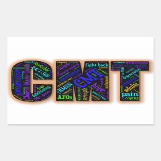 Rectangulaire Sticker de sensibilisation CMT (Word Cloud)
