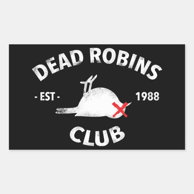 Rectangulaire sticker Dead Robins Club (Devant)