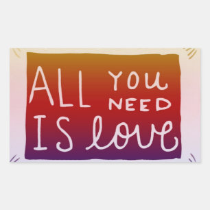 Rectangulaire Sticker Decal Tout Ce Dont Vous Avez Besoin Est Am