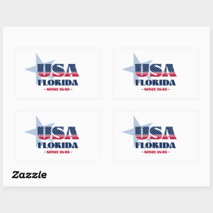 Rectangulaire Sticker d'état de Floride