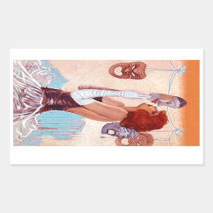 Rectangulaire Sticker Drama Monter Étoile Théâtre Art par intéri