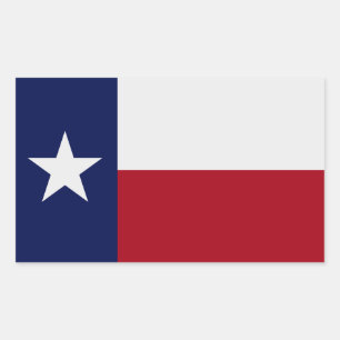 Rectangulaire Sticker Drapeau d'État du Texas
