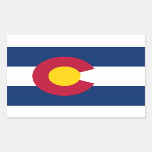 Rectangulaire Sticker Drapeau du Colorado*