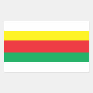 Rectangulaire Sticker Drapeau du Kurdistan de Rojava