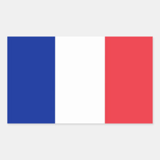 Rectangulaire Sticker "drapeau français".