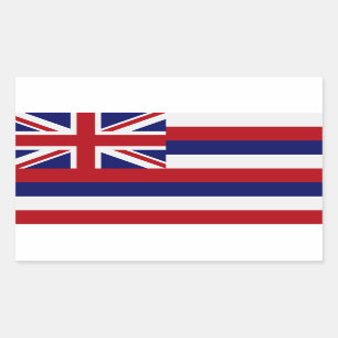 Rectangulaire Sticker du drapeau de l'État d'Hawaii