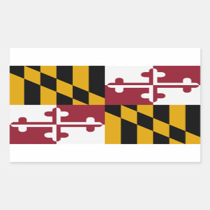 Rectangulaire Sticker du drapeau de l'État du Maryland
