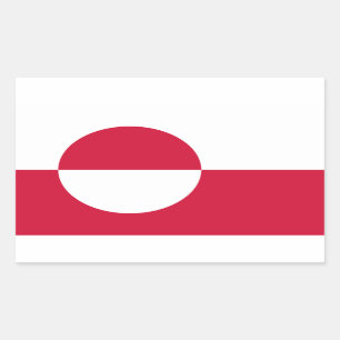 Rectangulaire Sticker du drapeau du Groenland