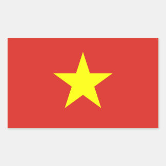 Rectangulaire Sticker du drapeau du Vietnam